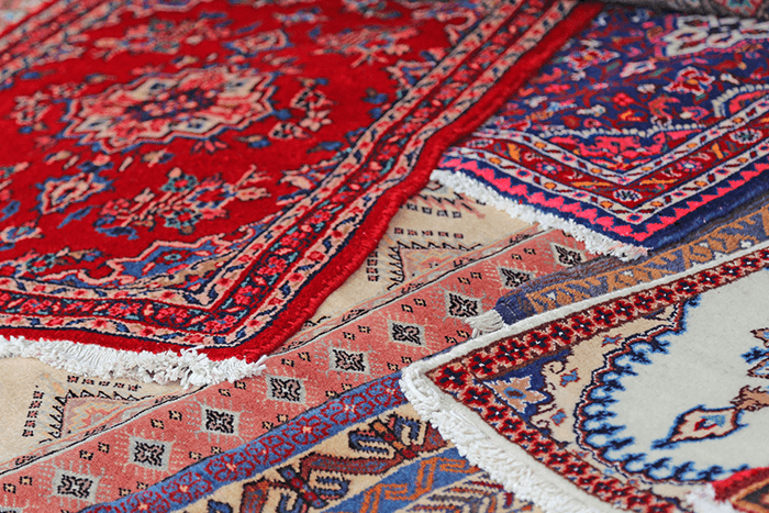 Professional pet urine removal treatment on area rug in Atlanta - Ferdos Rugs expert cleaning service