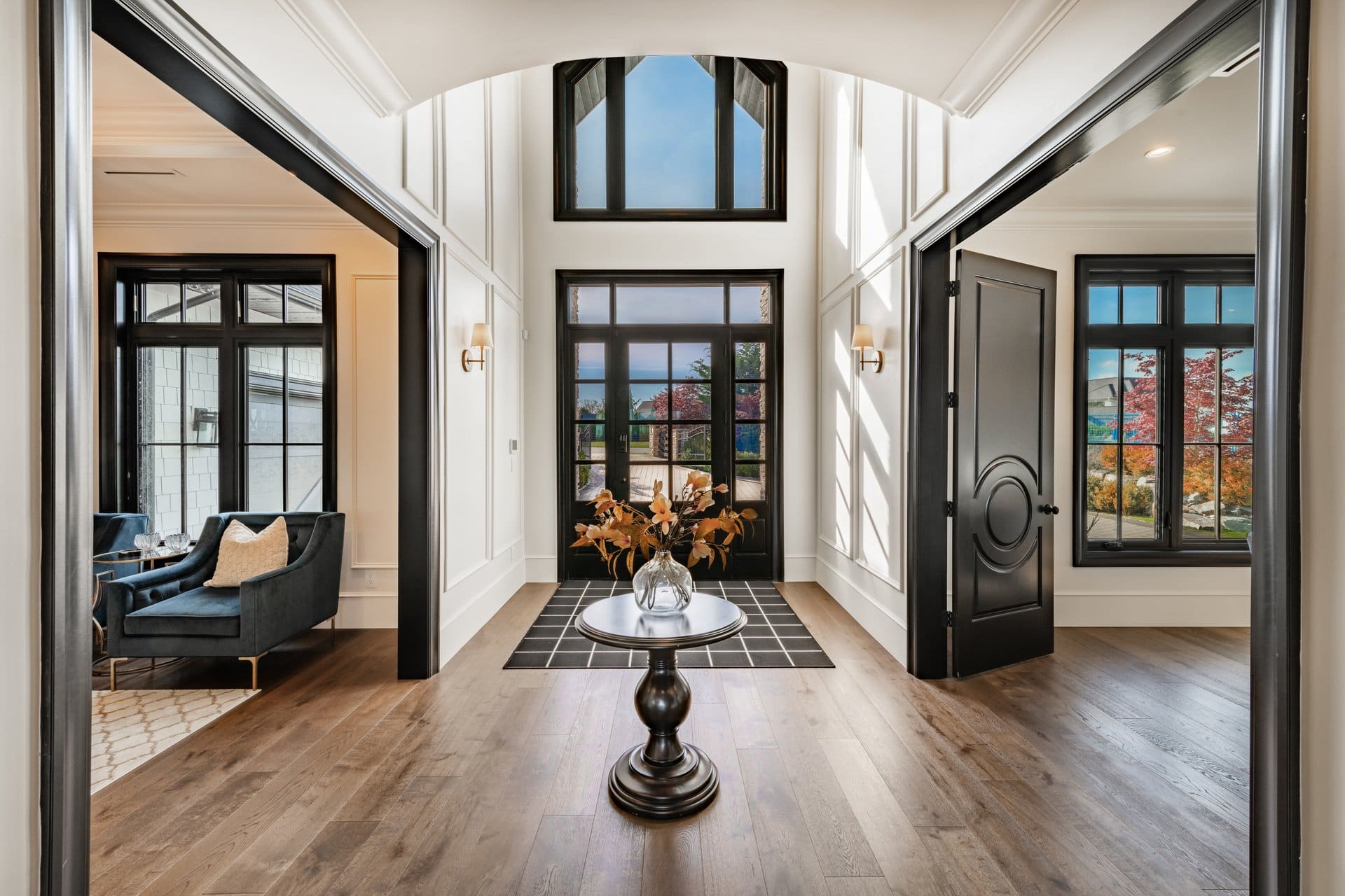 Elegant Sandy Springs home entrance with Oriental rug - professional rug cleaning services in Atlanta