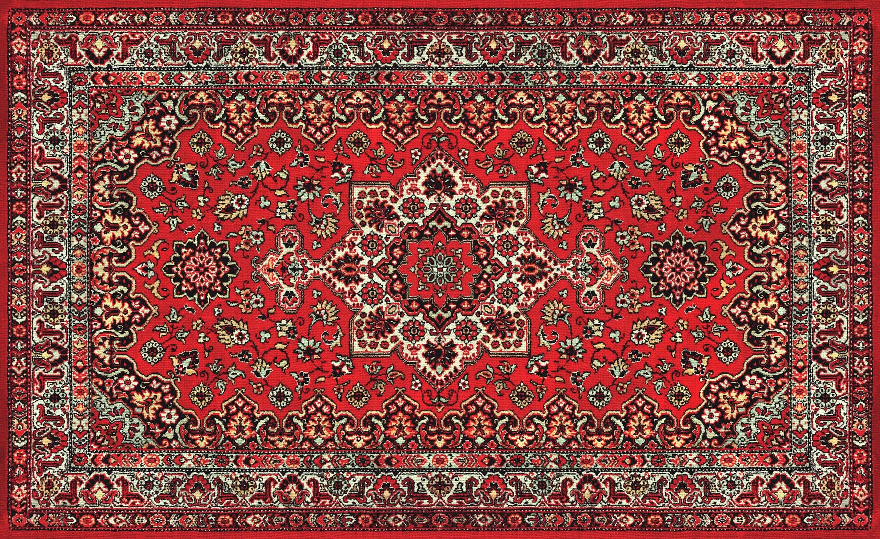 Oriental Persian rug with intricate traditional patterns requiring expert professional cleaning
