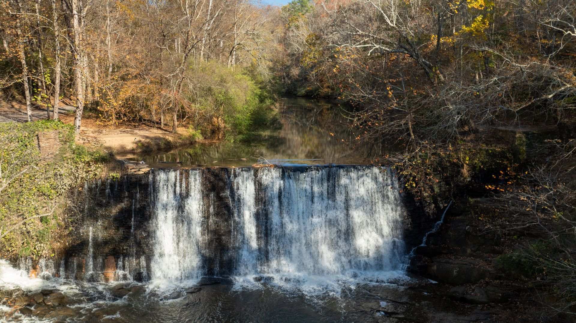 Waterfall at the old Roswell Mill in Roswell, Georgia