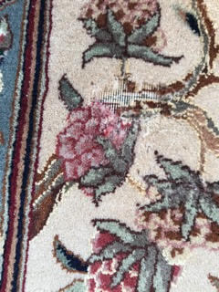 moth damage on oriental rug